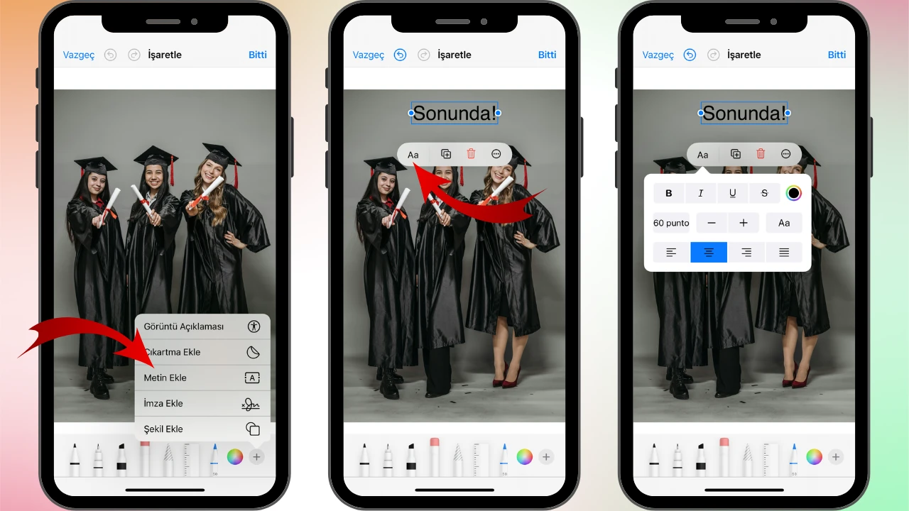 iphone’da fotoğrafa nasıl metin eklenir