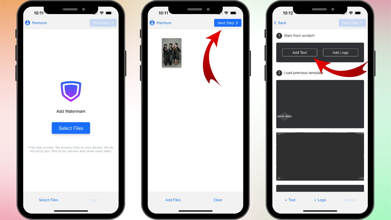 how to write on a photo on iphone