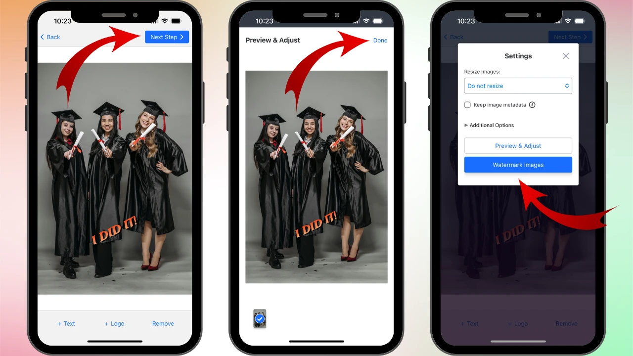 how to add text to a picture on iphone