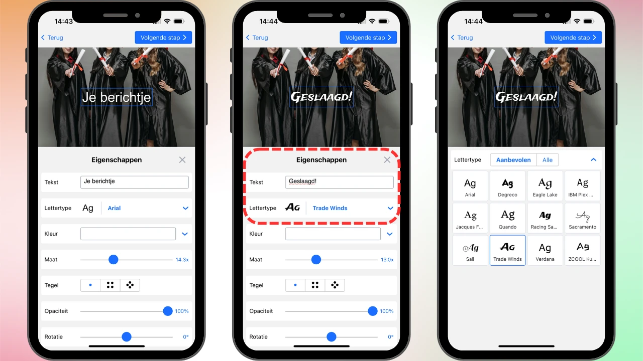 tekst in foto zetten iphone