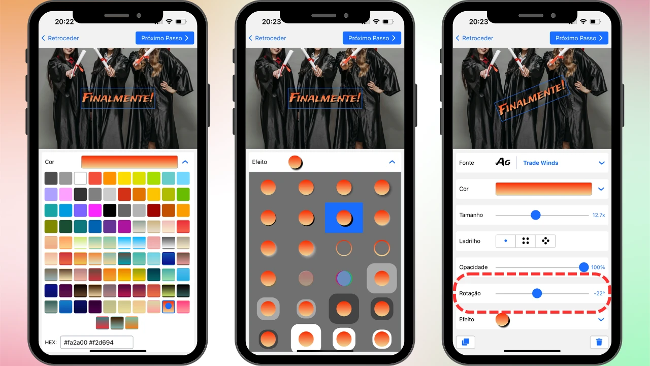 como escrever na foto no iphone