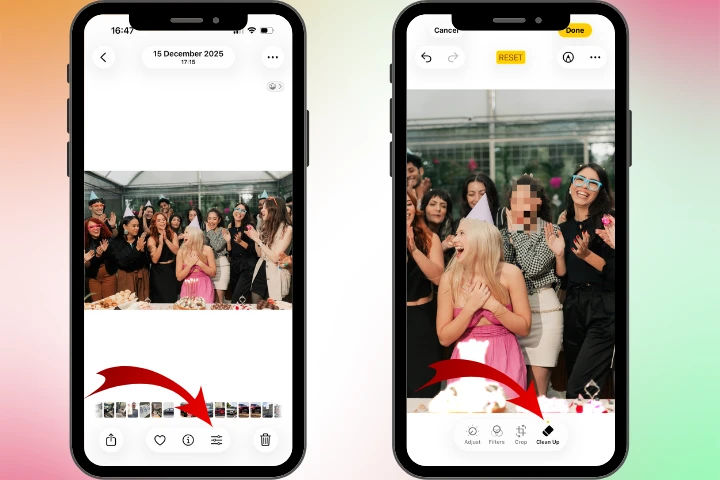 Cách Làm Mờ Khuôn Mặt Trong Ảnh Trên iPhone Bằng Công Cụ Clean Up