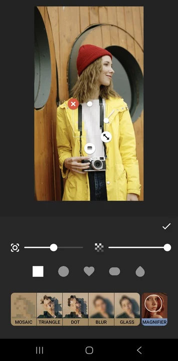 Blur a Face in a Video using InShot