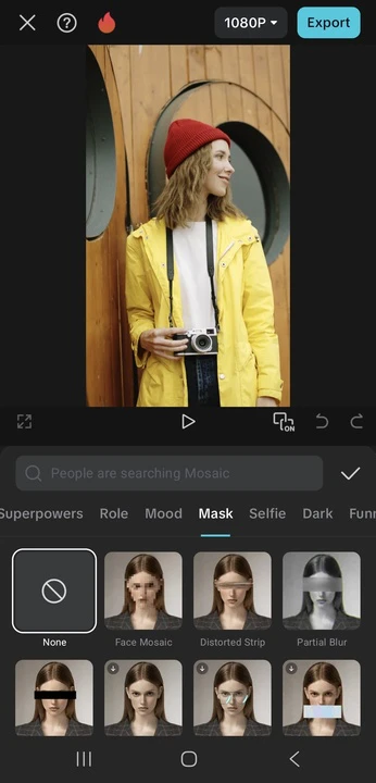 Blur a Face in a Video using CapCut