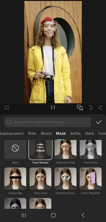 Blur a Face in a Video using CapCut