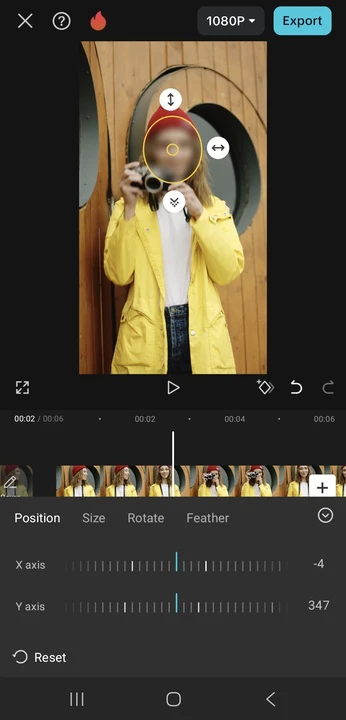 Blur Face in Video using CapCut