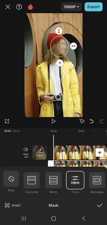 Blur Face in Video using CapCut