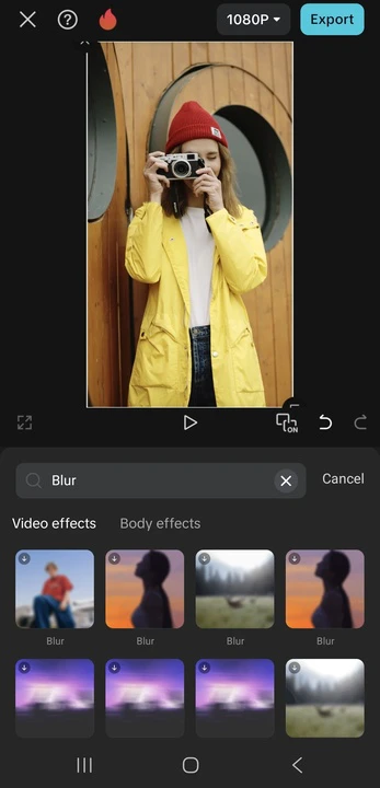 Blur Face in Video using CapCut