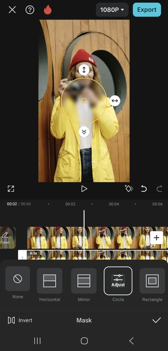 Blur Face in Video using CapCut