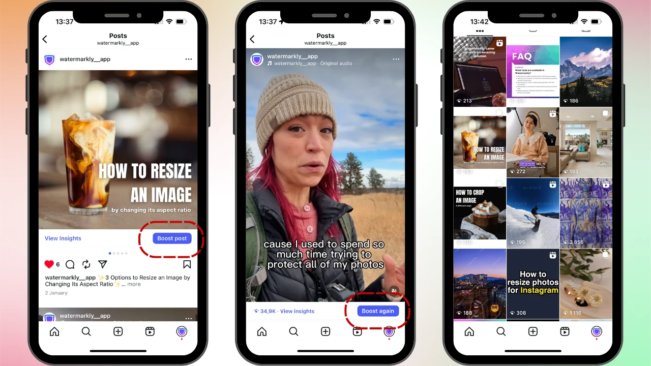 how to boost a post on Instagram