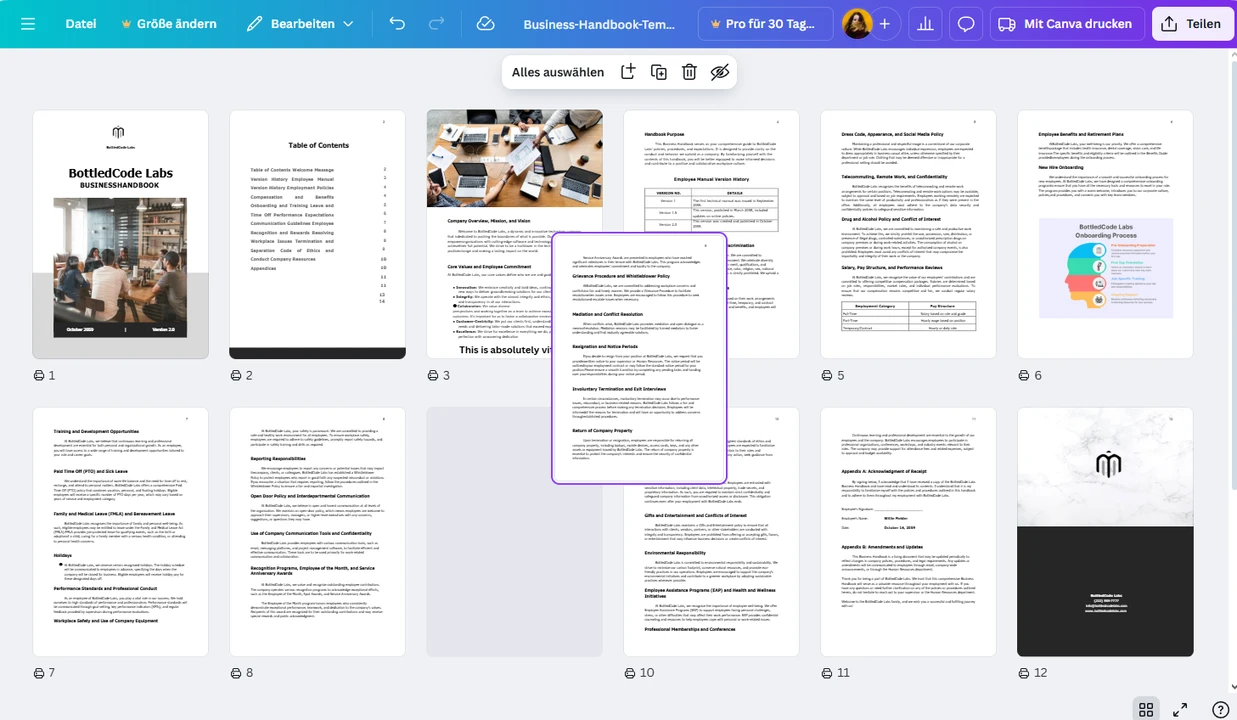PDF mit Canva bearbeiten