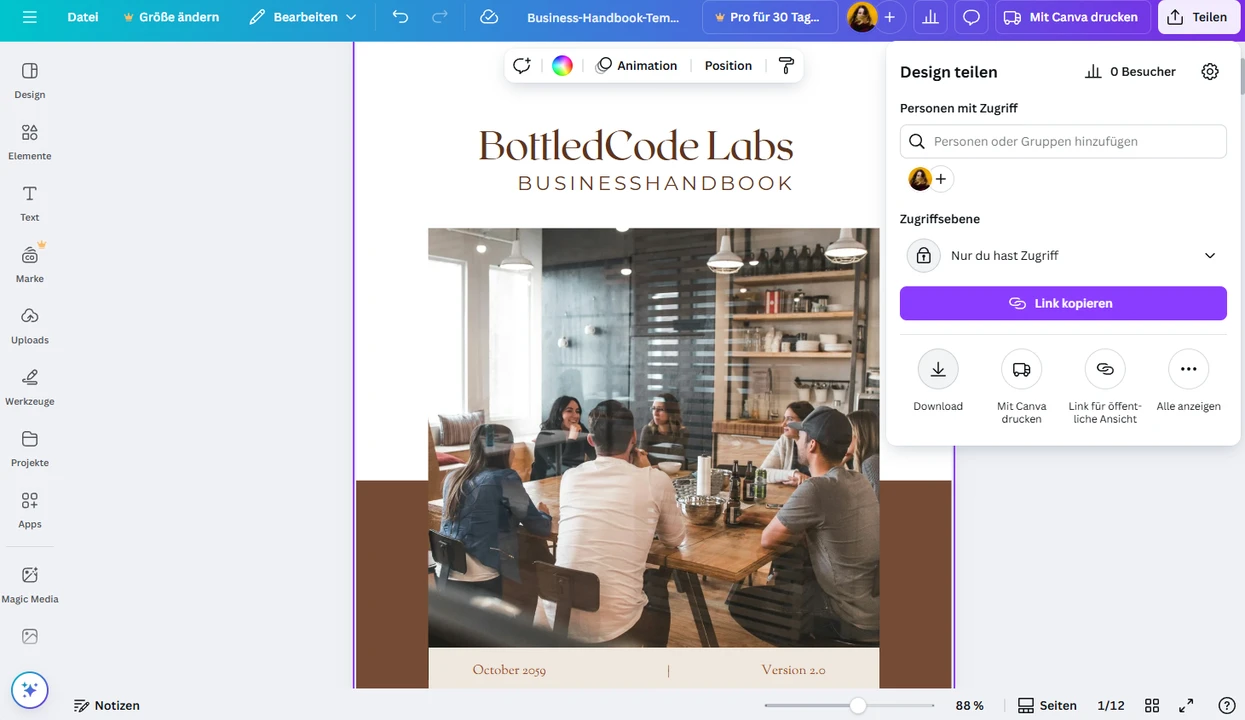Canva Online-PDF-Editor