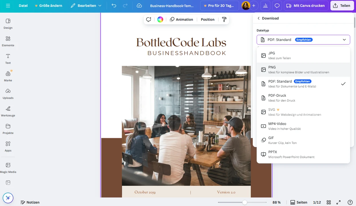 Canva Online-PDF-Editor