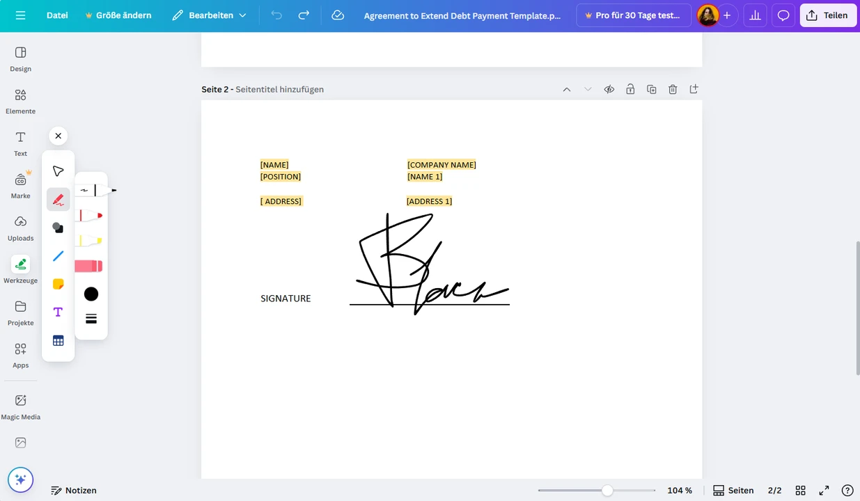 PDF in Canva bearbeiten
