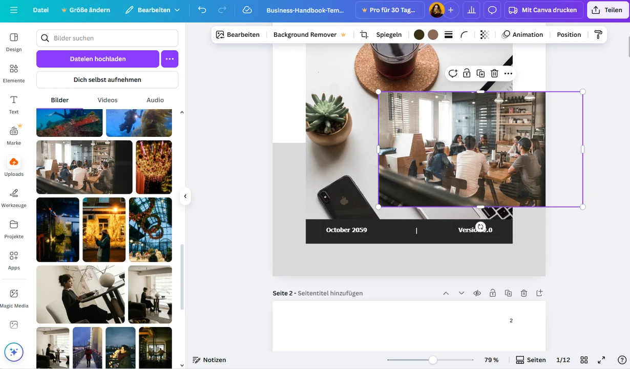 PDF in Canva bearbeiten