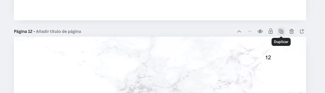 añadir página en Canva