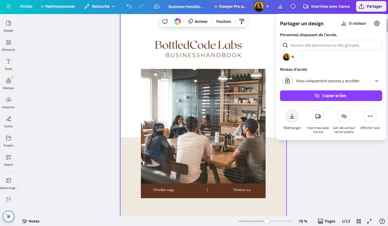 Éditeur PDF en ligne Canva