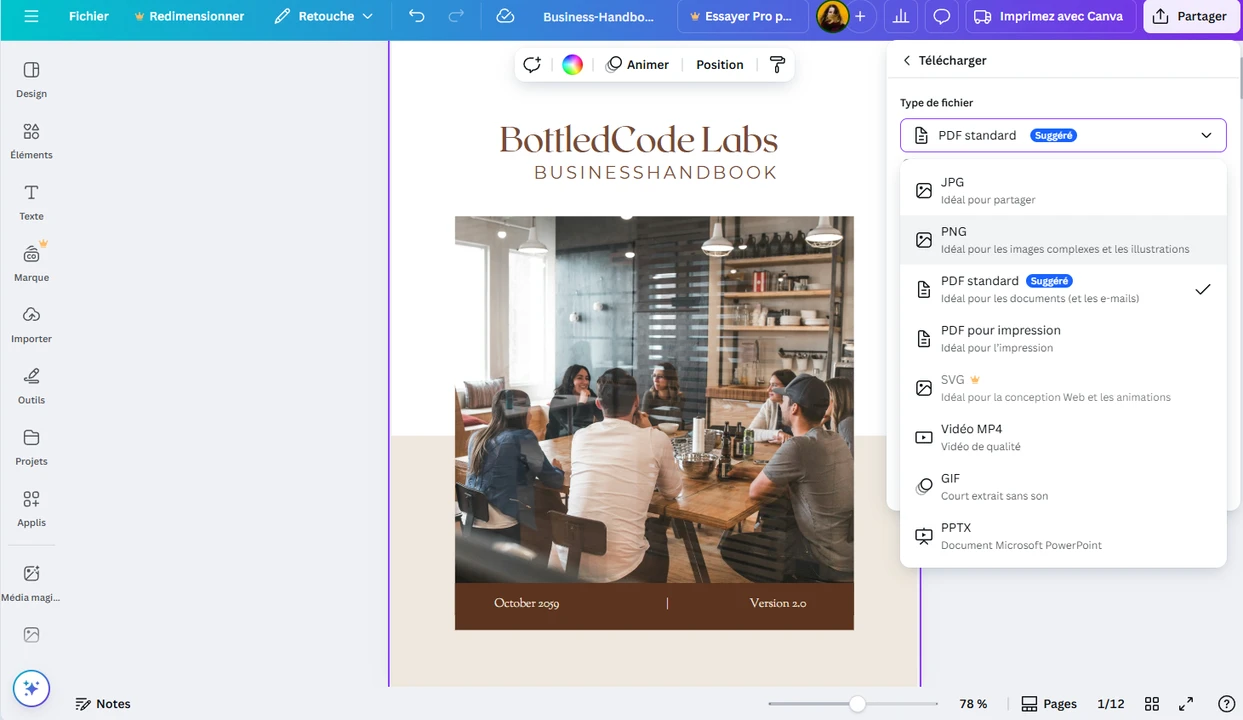 Éditeur PDF en ligne Canva