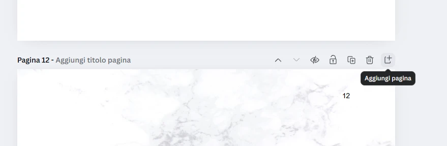 Aggiungi pagina Canva