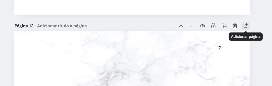adicionar página no Canva