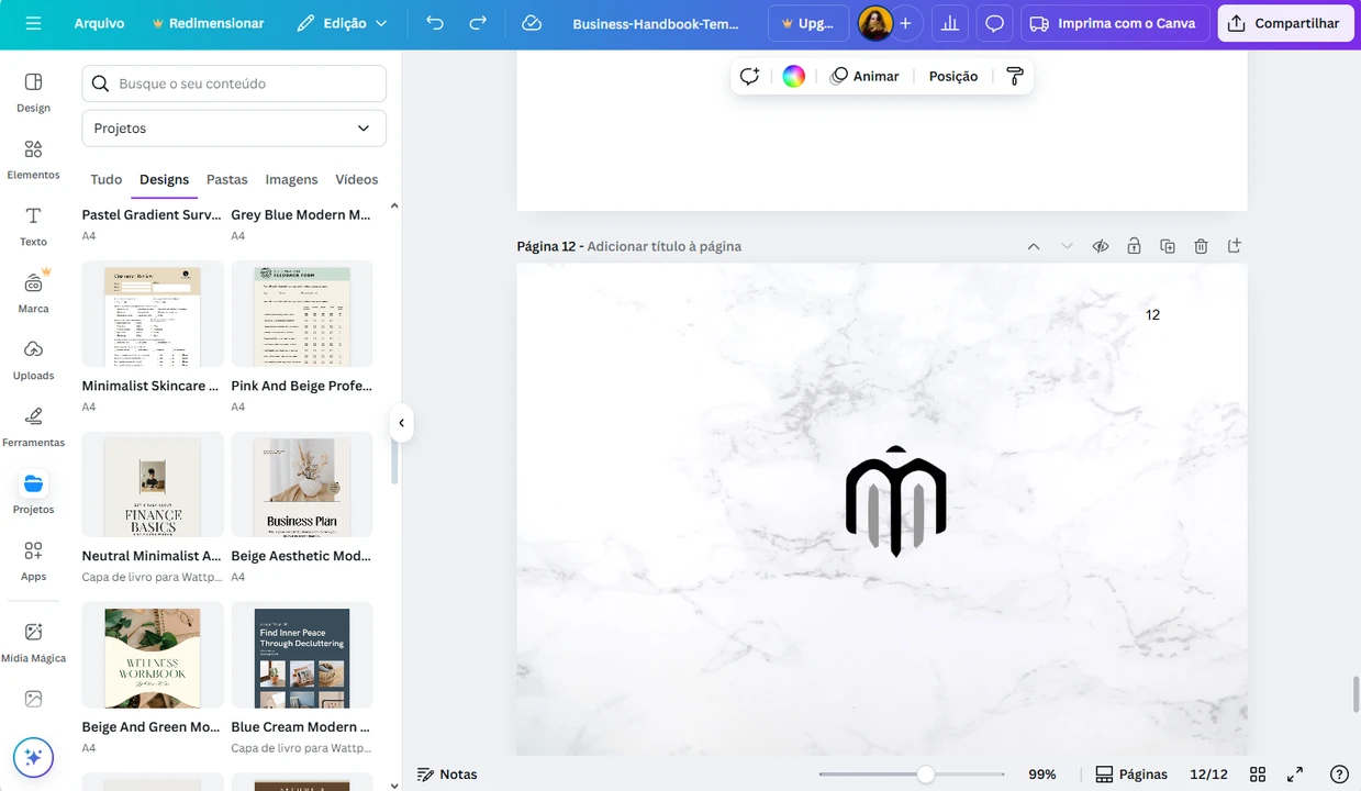 Adicionar uma página de outro PDF no Canva