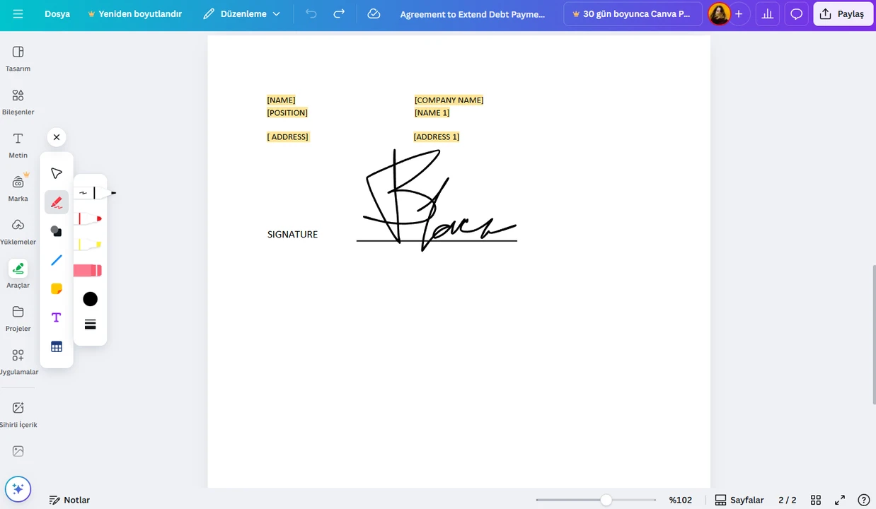 canva pdf düzenleme