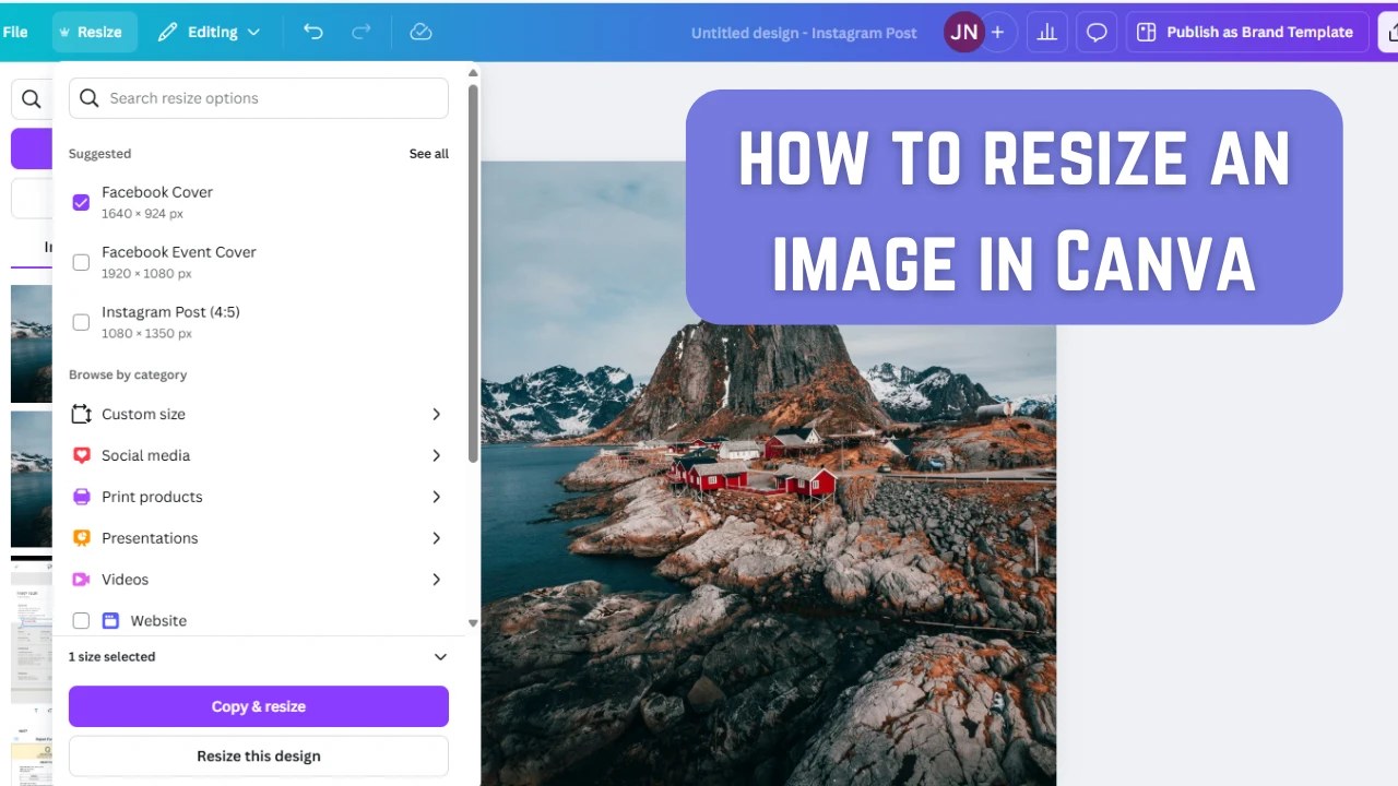 How to Resize an Image in Canva