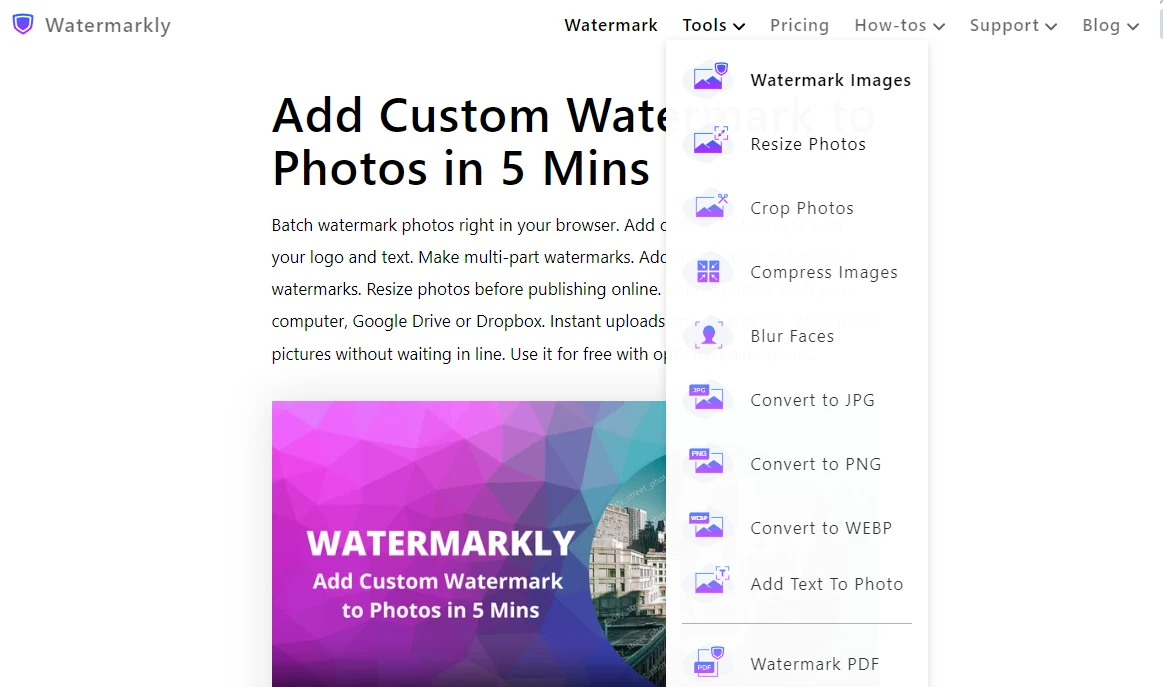 resize image with Watermarkly