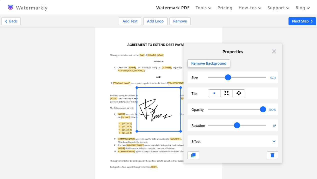 add watermark to pdf