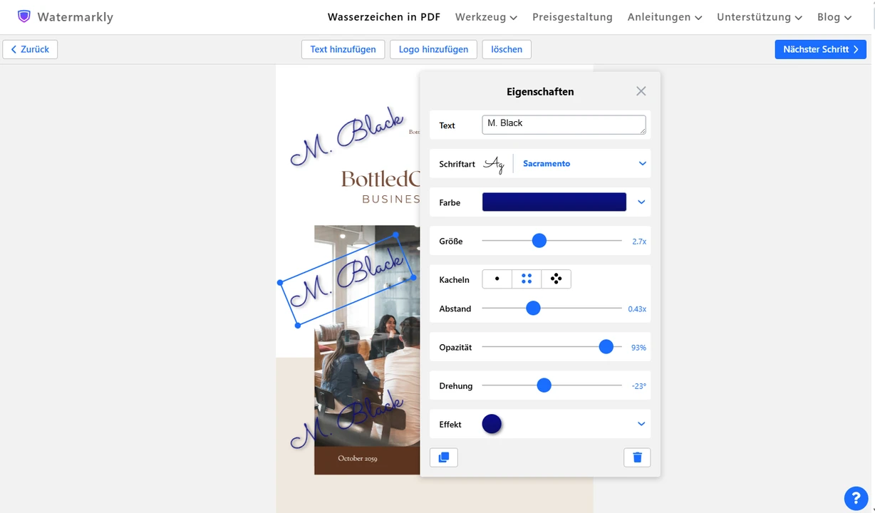 wasserzeichen pdf