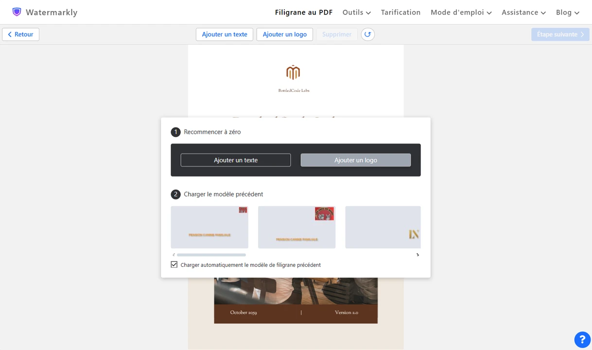 filigrane pdf