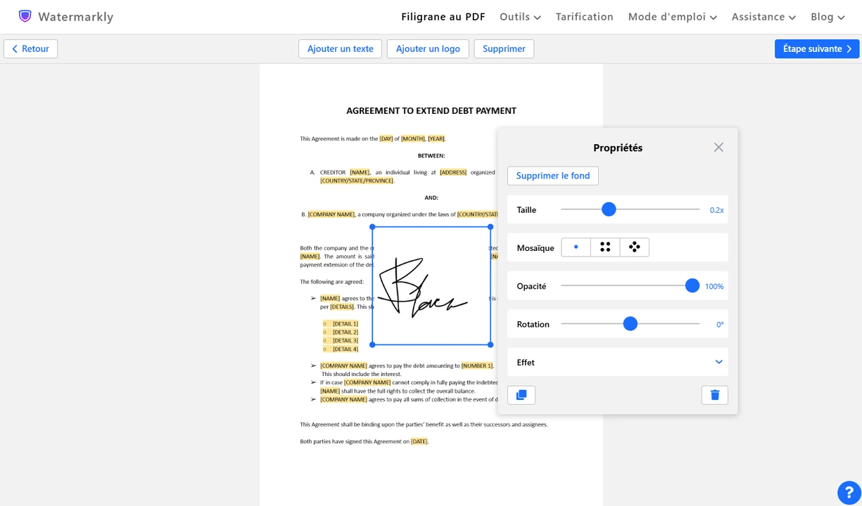 filigrane pdf