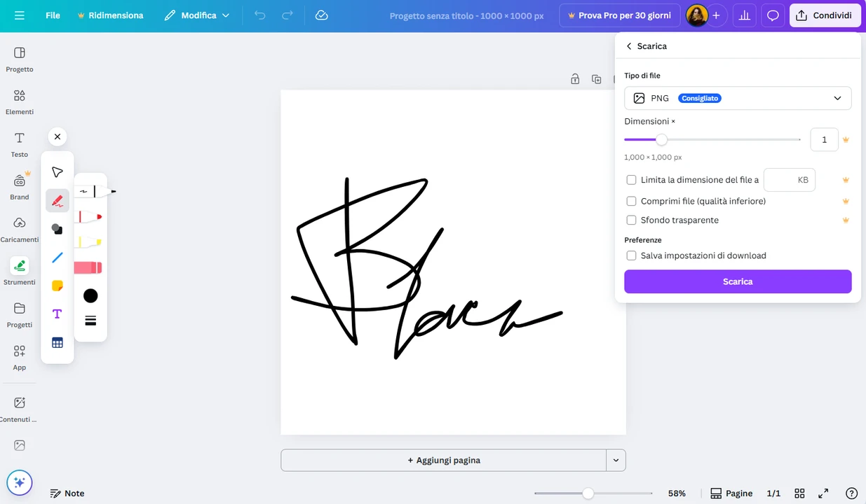 aggiungere filigrana al PDF