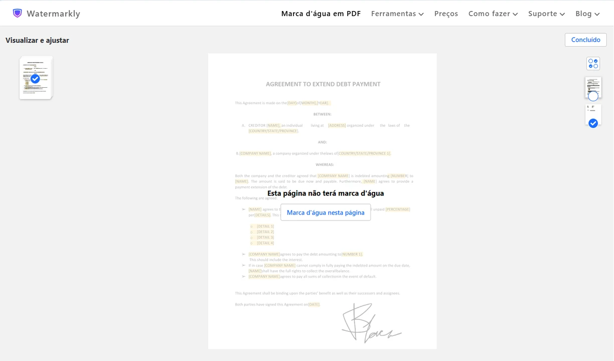 marca d'água em pdf