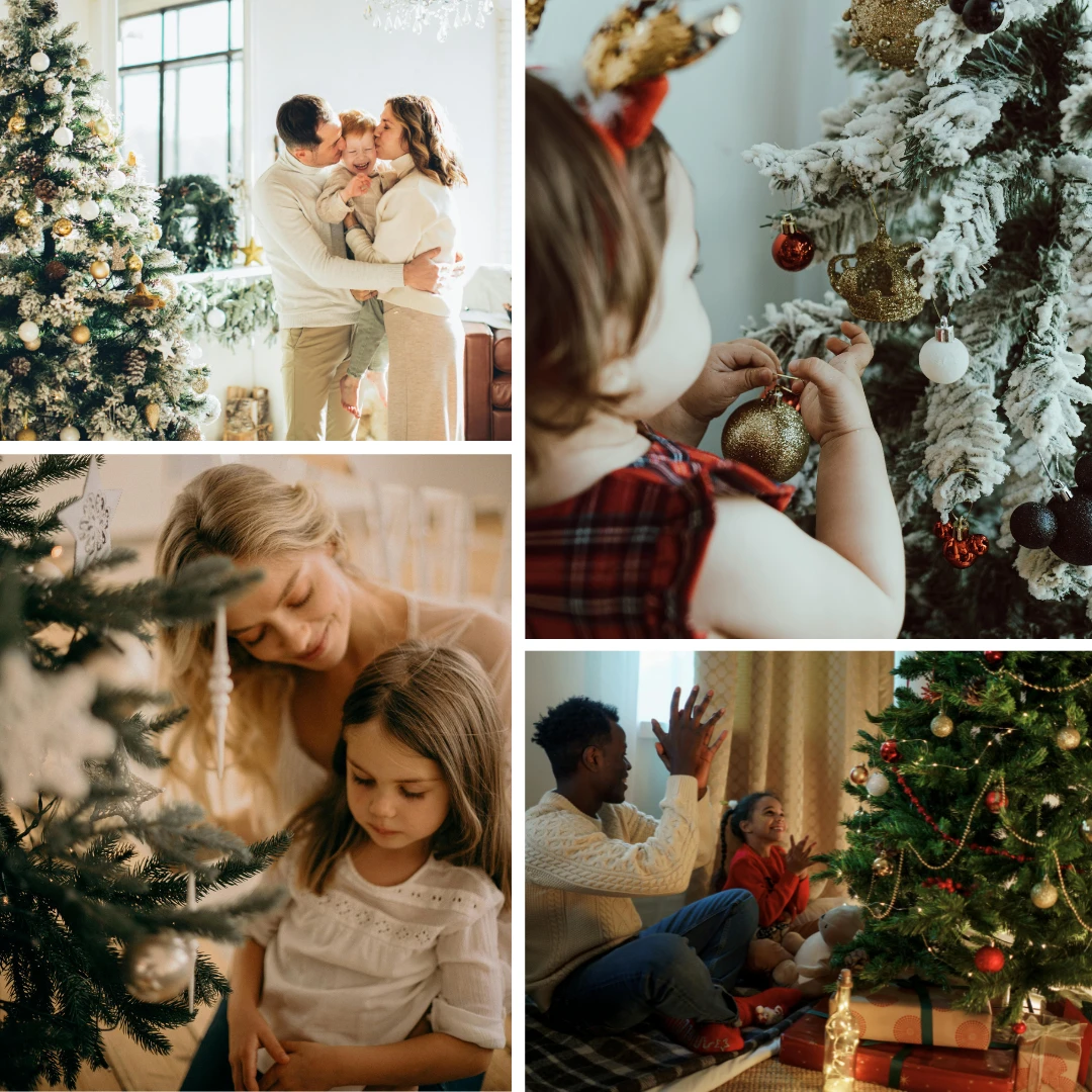 Christmas Photoshoot Ideas - Decorating the Christmas Tree