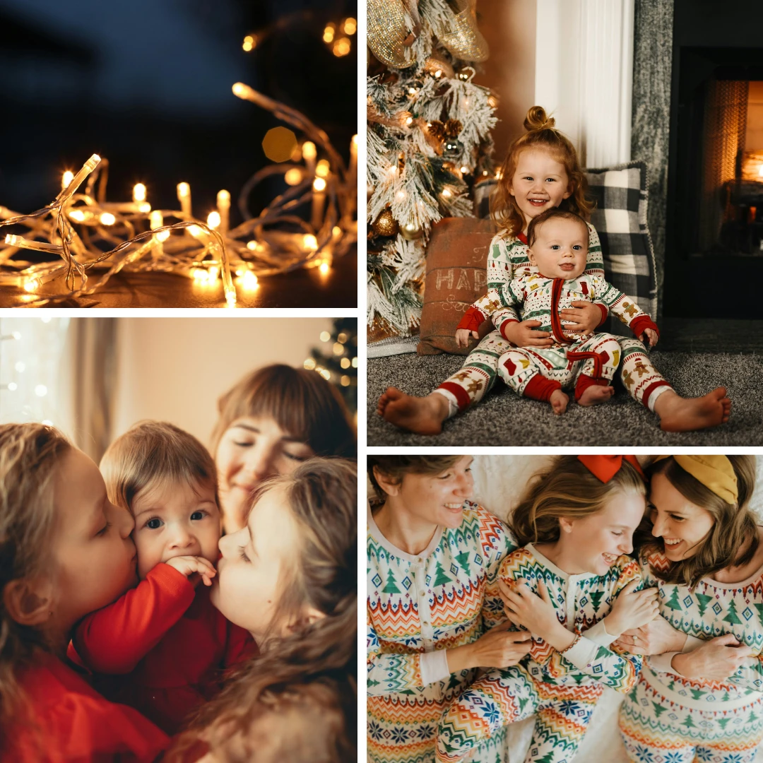 Christmas Photoshoot Ideas - Christmas Pajama Party