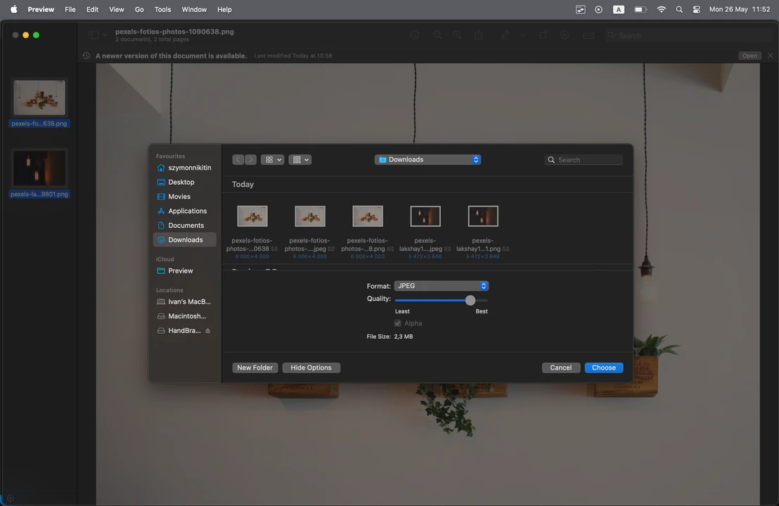 how to compress images on mac