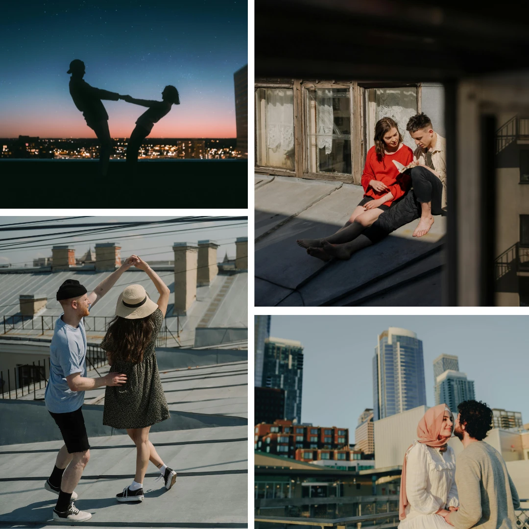 Couple Photoshoot Ideas - Rooftop