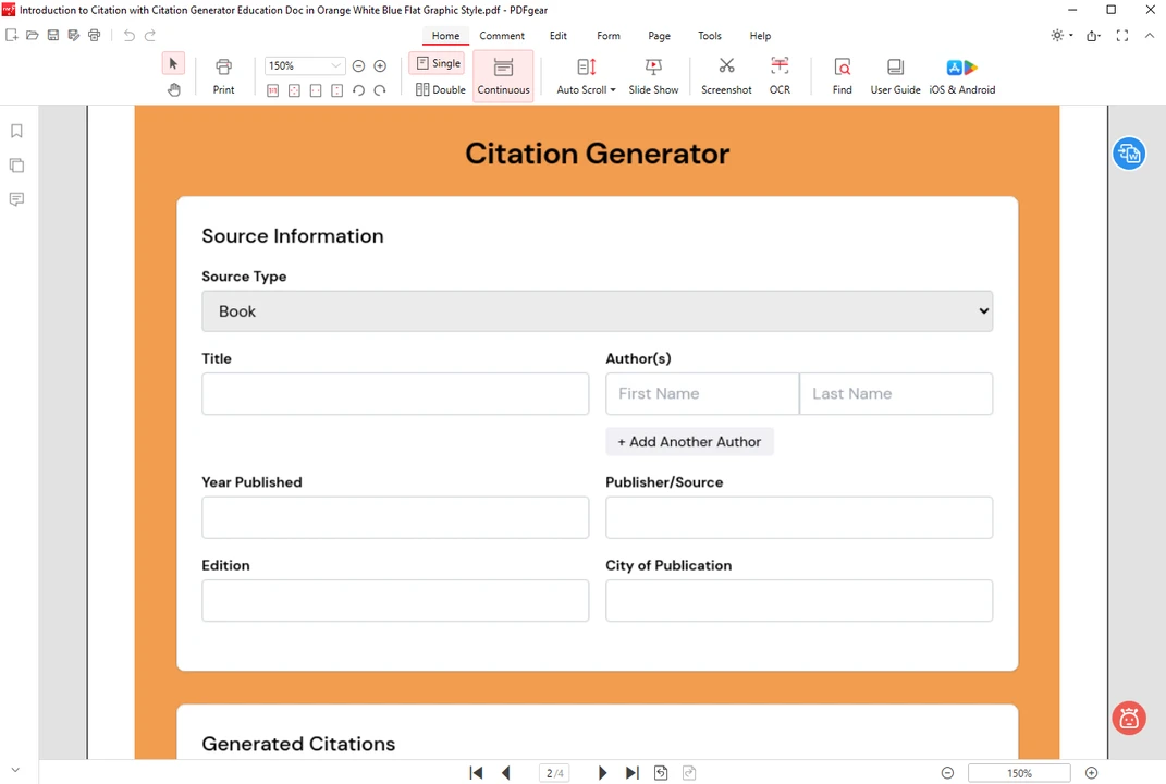How to Crop a PDF on Windows using PDFgear desktop version