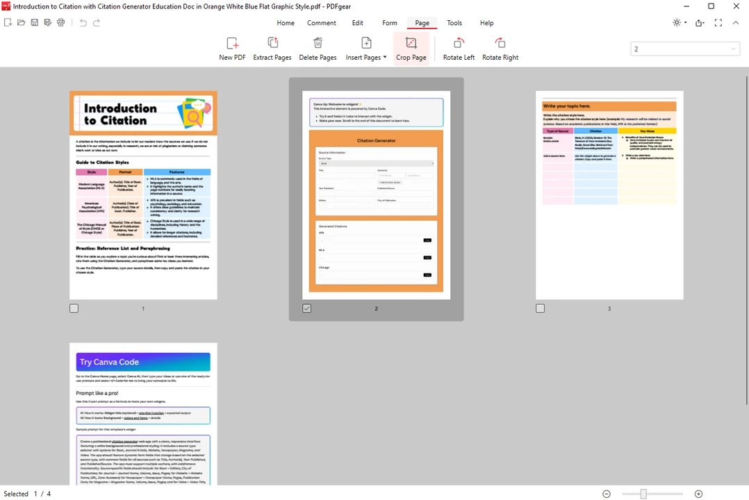 How to Crop a PDF on Windows using PDFgear desktop version