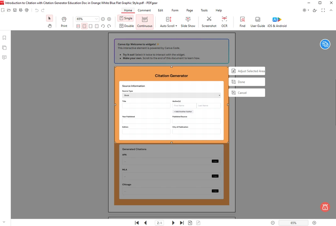 How to Crop a PDF on Windows using PDFgear desktop version