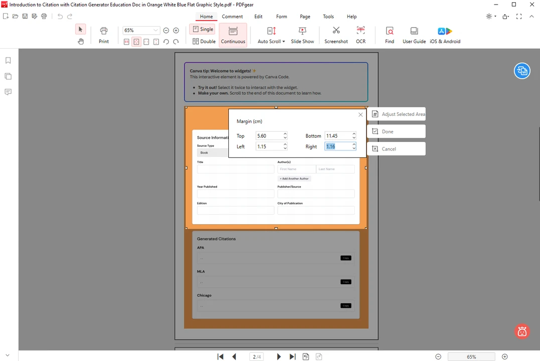 How to Crop a PDF on Windows using PDFgear desktop version