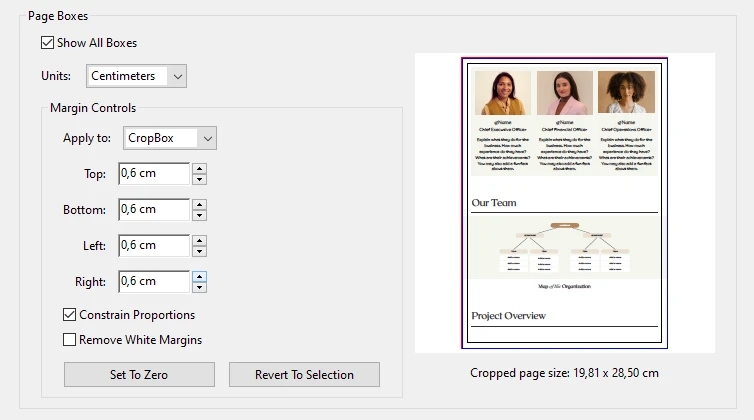 How to crop a single PDF in Adobe Acrobat