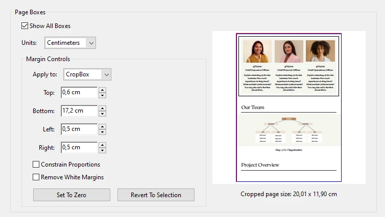 How to crop a single PDF in Adobe Acrobat