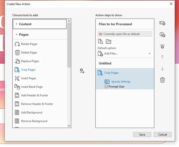 How to crop multiple PDFs in Adobe Acrobat