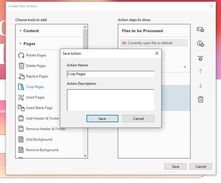 How to crop multiple PDFs in Adobe Acrobat