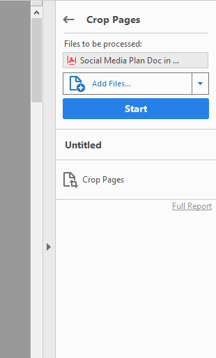 How to crop multiple PDFs in Adobe Acrobat