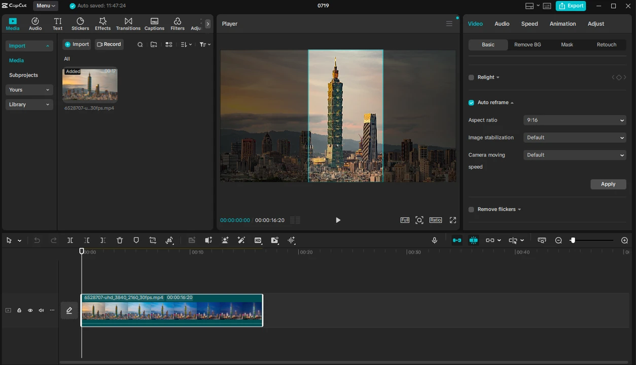 How to Crop a Video in CapCut