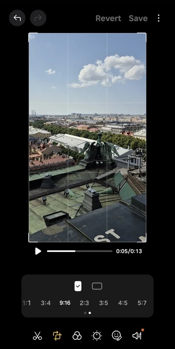 how to crop a video on android