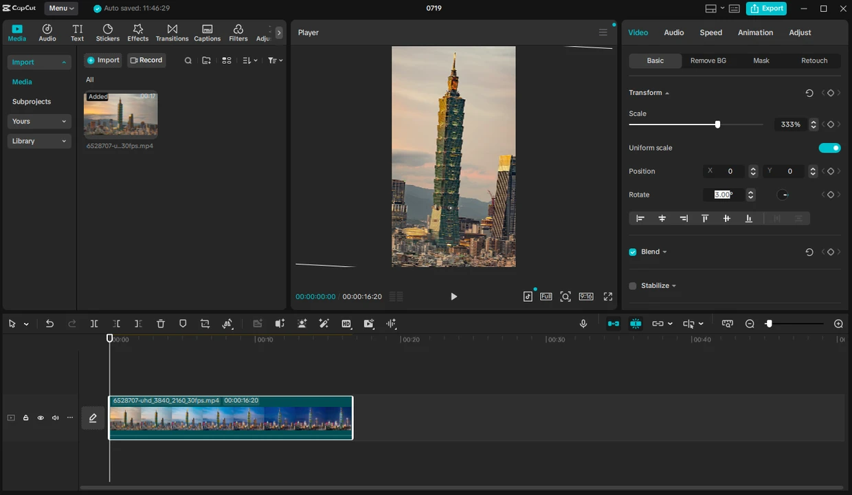 How to Crop a Video in CapCut